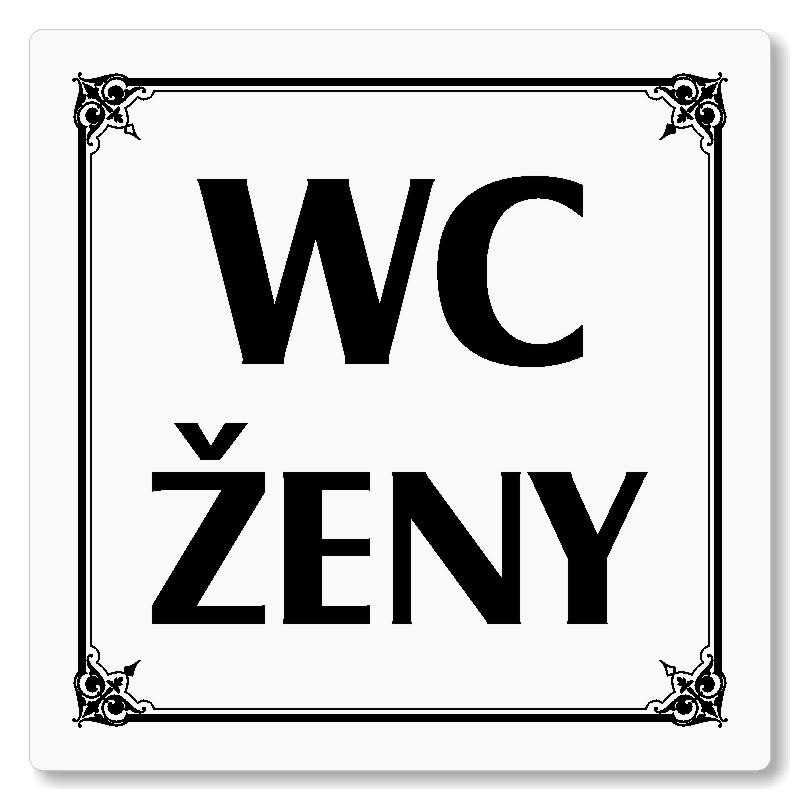 WC ženy, 148x148mm, bílá, Nebraska